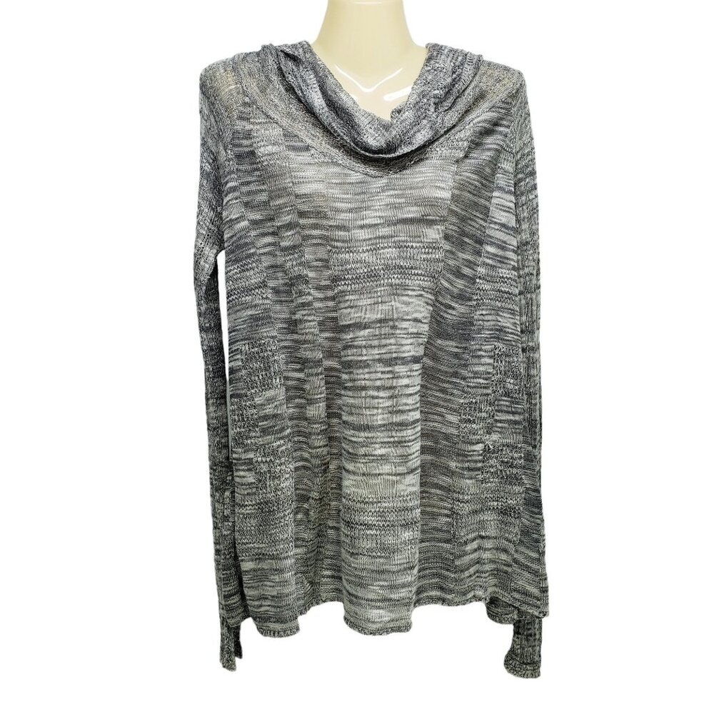 Daytrip Womens Acrylic Black & Gray Cowl Neck Sweater Size M - Picture 1 of 5